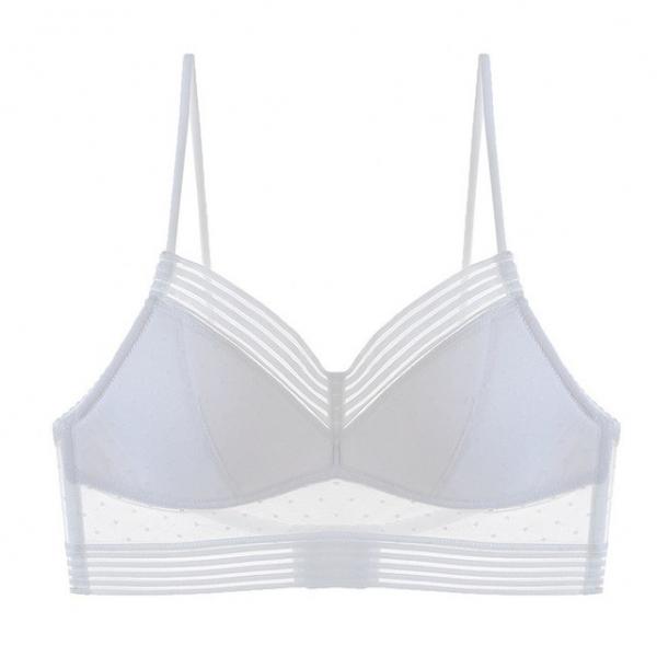Maxbell Womens Seamless Lace Bra Wire Free Comfort Support Workout Backless White XL