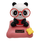 Maxbell Solar Powered Dancing Toy Cute Bobblehead Panda Sun Dancer Red