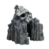 Maxbell Aquatic Skull Mountain Decor Aquarium Cave Ornament Stone Landscape Reptile