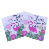 Max 20 Pieces Party Paper Napkins Disposable Tableware Supplies Flamingo 1