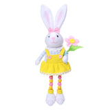 Maxbell Easter Rabbit Figures Cartoon Easter Bunny Decor for Holiday Table Farmhouse Style B