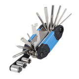 Maxbell 16 in 1 Bike Tire Repair Wrench Tool Multifunctional for Travel Repairing Blue
