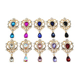 Maxbell 10Pcs Alloy Rhinestone Buttons Flat Back for Wedding Cardmaking Scrapbook