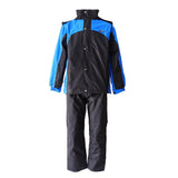 Maxbell Waterproof Rain Coat Suit Hooded Jacket Pants XXL Blue