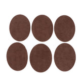 Max 6x Sew On Iron On Patches Mending Repair Elbow Knee Applique Oval Brown