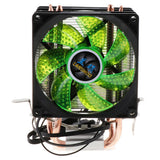 Max Dual-Tower Quiet CPU Cooling Fan 4 Pin Wire 12 LED RGB CPU Cooler Green