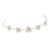 Max Women Bridal Hair Band Pearls Flower Headband Wedding Party Prom Headpiece