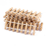 Maxbell 10x Miniature Dollhouse Fairy Garden Resin Landscape Fence Decor Wood Color