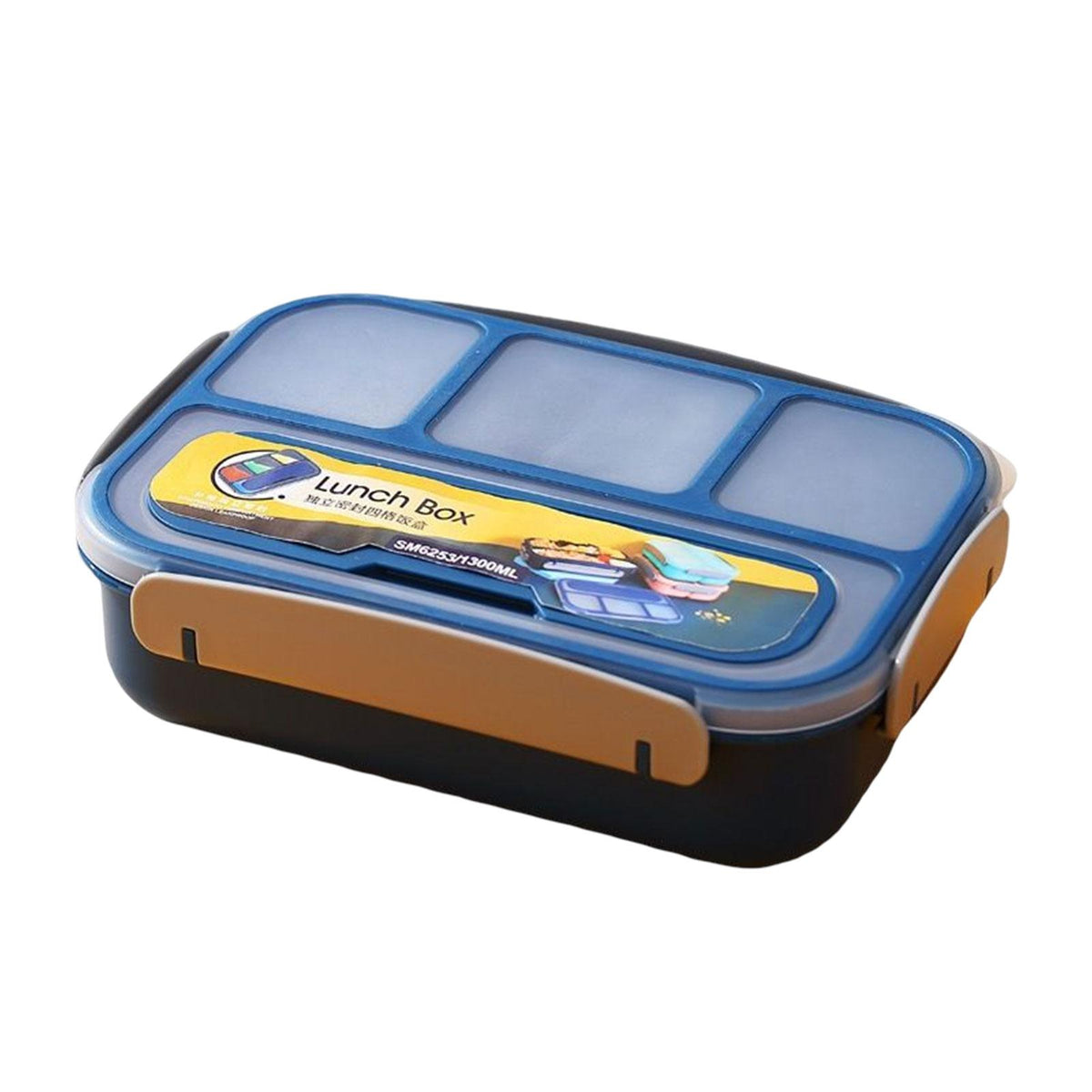 Maxbell Lunch Box Container Fruits Container with Sealed Lid for Travel Picnic Blue