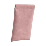 Maxbell Portable Sunglasses Pouch Sunglasses Storage Pouch Soft PU Leather Case Pink