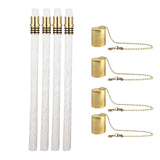Maxbell 4x Wine Bottle Torch Wicks Kit Torches Lights Outdoor Garden Brass Caps