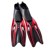 Maxbell Adult Diving Fin Full Foot Flippers Water Sports Beginner Swim Snorkeling Red Black M