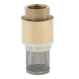 Maxbell Brass Foot Valve Mesh Check Valve with Strainer Filter DN15