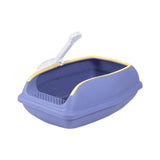 Maxbell Open Top Cat Litter Box Compact Cat Sand Box Easy to Clean Durable for Small Animals S Violet