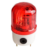 Max LED Warning Beacon Light Flashing Rotating Sound Alarm w/ Bolt Bottom AC110V