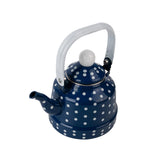 Maxbell Enamel Teakettle for Top 1.1L Multi Purpose for Restaurant Office Pot Blue