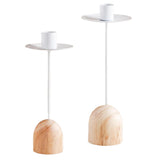 Maxbell Taper Candle Holders Candlestick for Anniversary Candlelight Dinner Birthday White