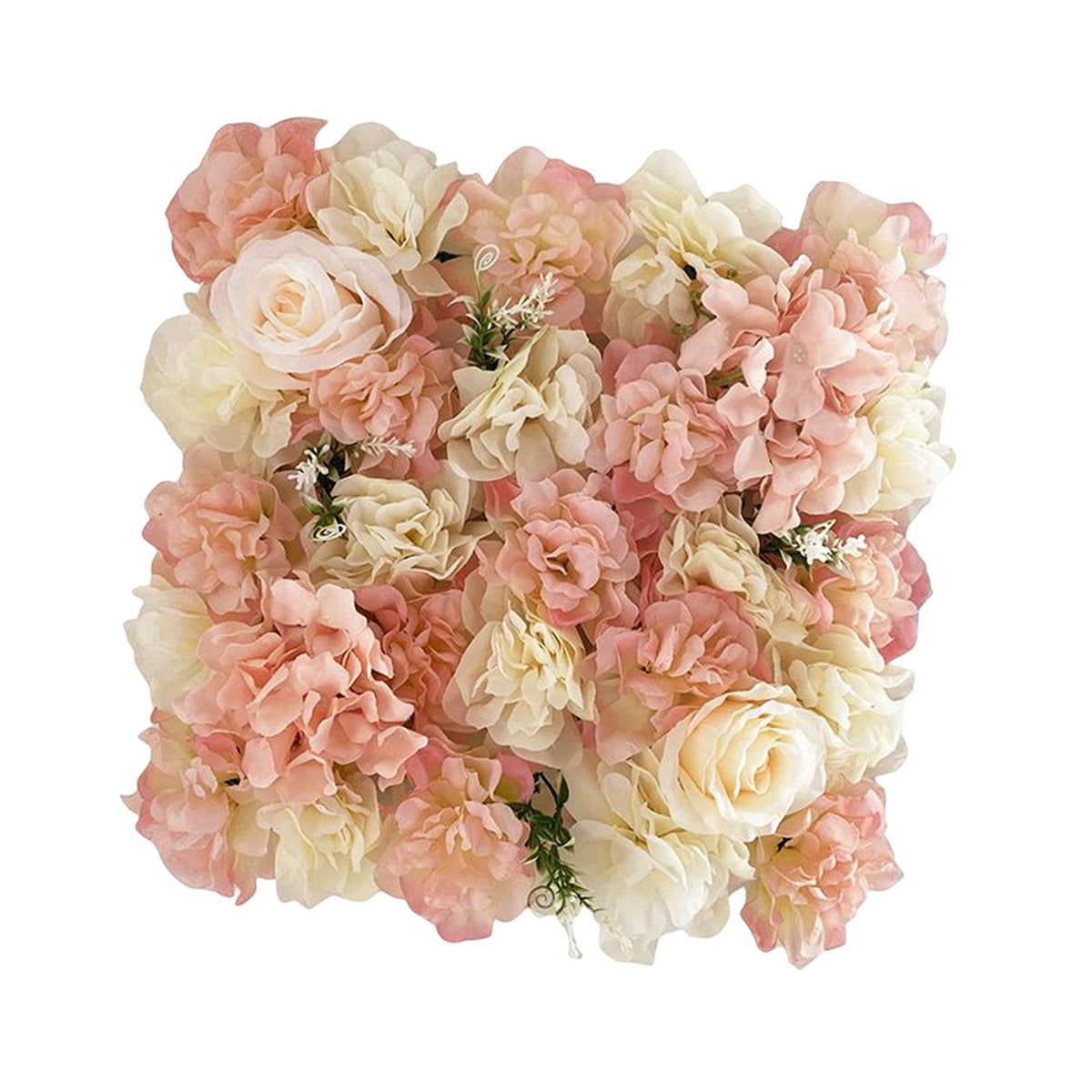 Maxbell Artificial Flower Wall Panel Rose for Wedding Outdoor Indoor Wall Decor Champagne Pink