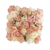 Maxbell Artificial Flower Wall Panel Rose for Wedding Outdoor Indoor Wall Decor Champagne Pink