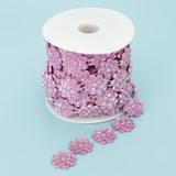 Max Flower Pearl Rhinestone Chain Sew On Trims Wedding Dress Decor Purple