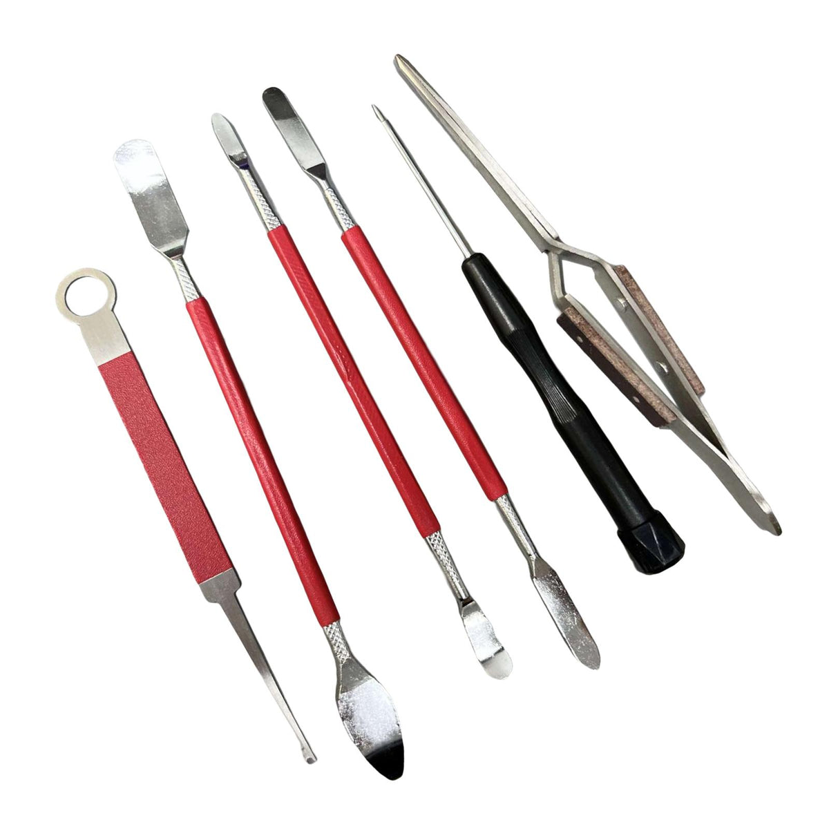 Maxbell Saxophones Repair Tool Durable Special Portable Accessories for Piccolo 6Pcs Red
