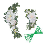 Maxbell Wedding Arch Flowers Artificial Flowers Swag for front door Party White