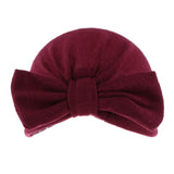 Max Toddler Warm Cap Hat Beanie Turban Head Wrap Caps for Kids Girl Wine Red