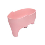 Maxbell Drain Shelf Garbage Storage Basket Elephant Shaped for Household Fruit PInk