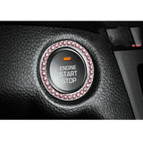 Max Engine Start Stop Ignition Ring Bling Crystal Diamond Decal Sticker Pink