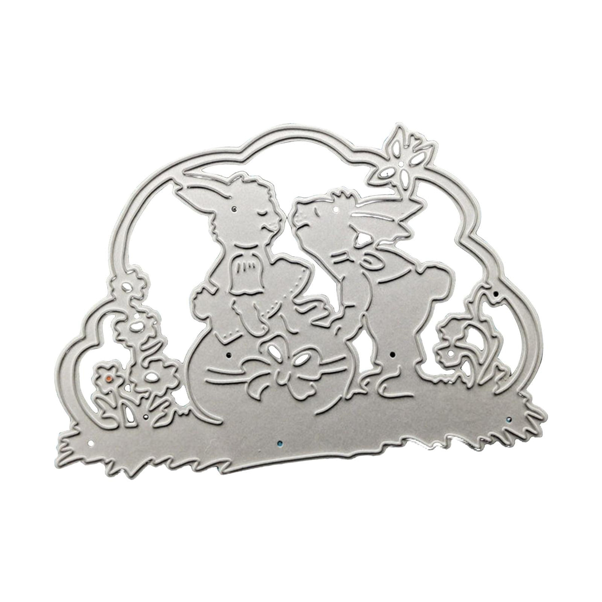 Maxbell Easter Couple Rabbit Lover Metal Cutting Dies Creative for Photo Album