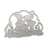Maxbell Easter Couple Rabbit Lover Metal Cutting Dies Creative for Photo Album