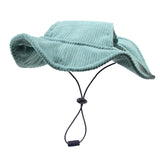 Maxbell Pet Hat Corduroy Breathable with Ear Holes Dog Hat for Outdoor Travel Summer XS Grreen