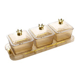 Maxbell Fruit plate Serving Bowls Fruit Platter for Candy Veggies Party Supply brown and 3 grids