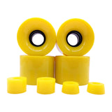 Maxbell 4 Pieces Skateboard Wheels 78A Hardness Durable PU Damping Wheel Replacement Yellow