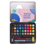 Maxbell 36 Colors Solid Watercolor Paints Pan Set with Case for Kids Painting Black