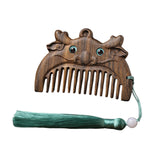 Maxbell Mini hair combs Fine Tooth Handmade Small Wooden Comb Short Hair Comb Dragon