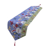Maxbell Cute Easter Table Runner Easter Eggs for Indoor Outdoor Holiday Dining Style D