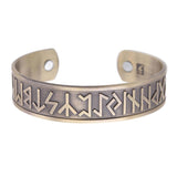 Max Viking Runes Wide Elastic Cuff Bangle Bracelet Wristband Jewelry Golden