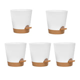 Maxbell 5x Round Lazy Flower Pots 6 inch with Drainage Hole for Home Indoor Outdoor