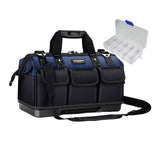 Maxbell 600D Waterproof Tool Bag Storage Hand Bag with Multi Pockets 16in Deep Blue