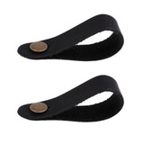 Max 2 Pieces Acoustic Guitar Headstock Straps Button Hook Black