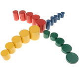 Maxbell Wooden Montessori Knobless Cylinders Set Kids Kids Early Developmental Toy