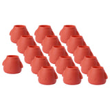 Maxbell 16Pcs Silicone Chair Leg Floor Protectors Replacable for Furniture Couch Round and Red