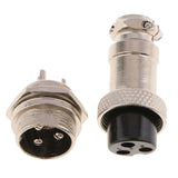 Max 1pair GX16 Air Plug Aviation Plug And Socket Connectors Cable Plug Socket GX16-3 Pin