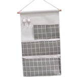 Maxbell Hanging Storage Organizer Bag with Hook Stocking Storage Pockets for Home Gray