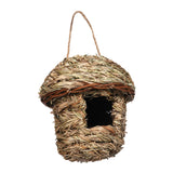 Maxbell Natural Grass Hanging Bird House Nest Hand Woven Outdoor Garden 14cmx15cm