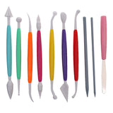 Maxbell Pack of 10 Fondant Cake Graver for Cupcake Cake Decorating Tools Sculpting Modeling Kit