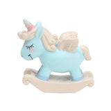 Max Resin Craft Unicorn Cupcake Cake Topper Figures Birthday Party Favors Blue
