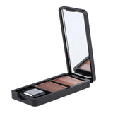 Maxbell Double Color Shimmer Glitter Eyeshadow Powder Palette with Brush Bare Brown