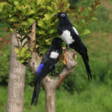 Max Artificial Feathered Animal Bird Garden Figurine Decor Magpie